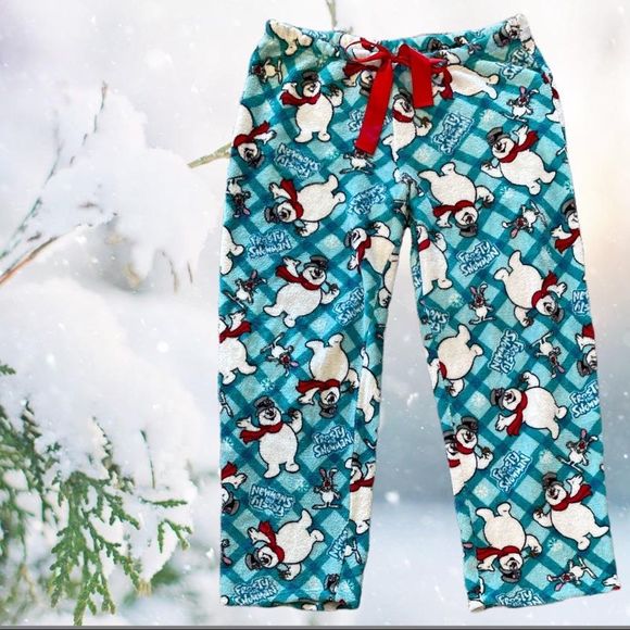 Official “Frosty the Snowman” Cozy Fleece PJ Pants Size XL (16-18) - Picture 3 of 5